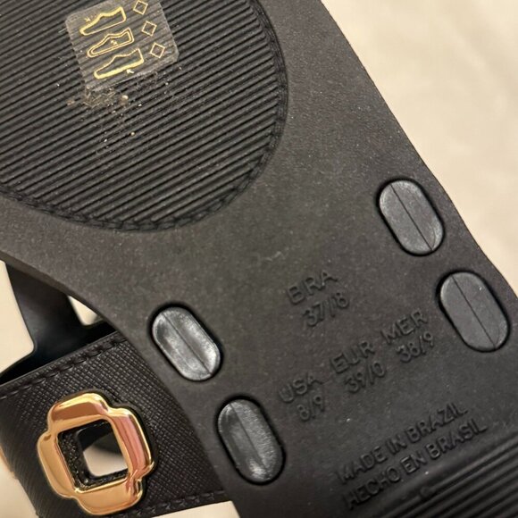 NEW Larroude Black Milan Sandal in PVC - Picture 5 of 6